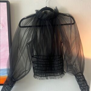 NWOT Etsy Ruffle Balloon Sleeve Blouse S